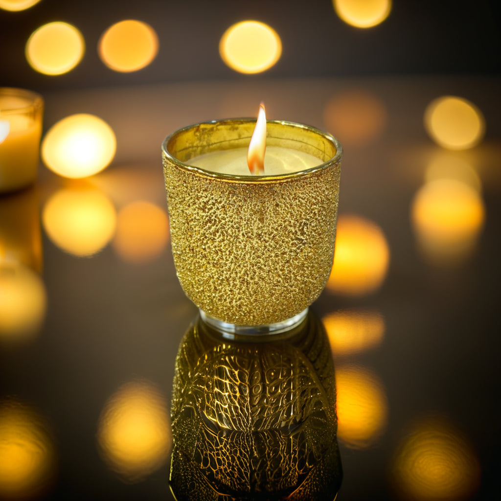 Shimmery Flame candles