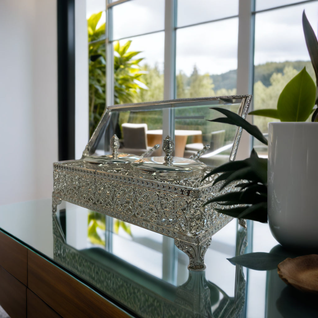 Silver Peppermint Jars with Holding