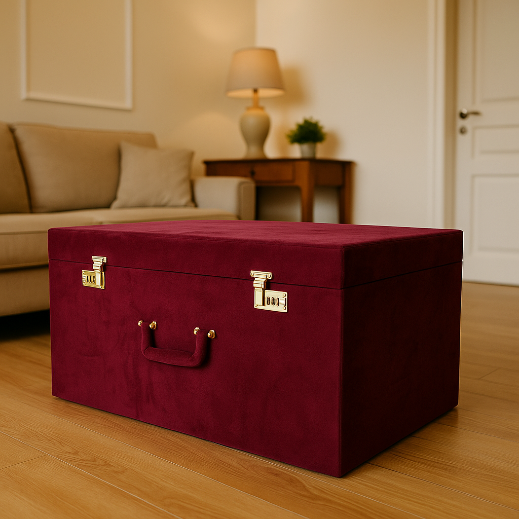 Velvet bridal lehenga box