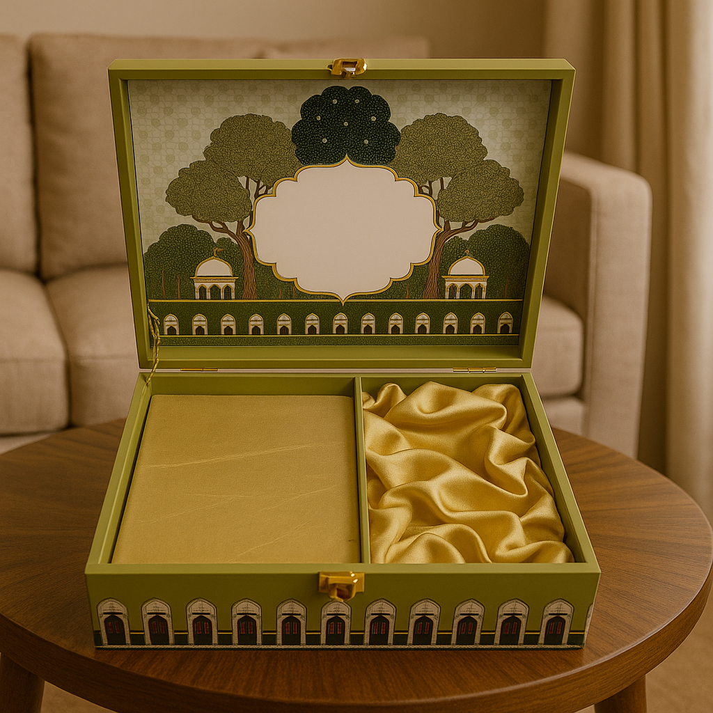 Green madhubani theme box