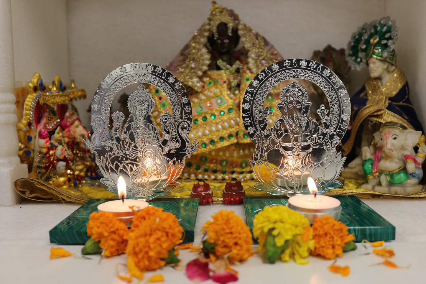 Ganesh-Lakshmi Blessing Diya Set