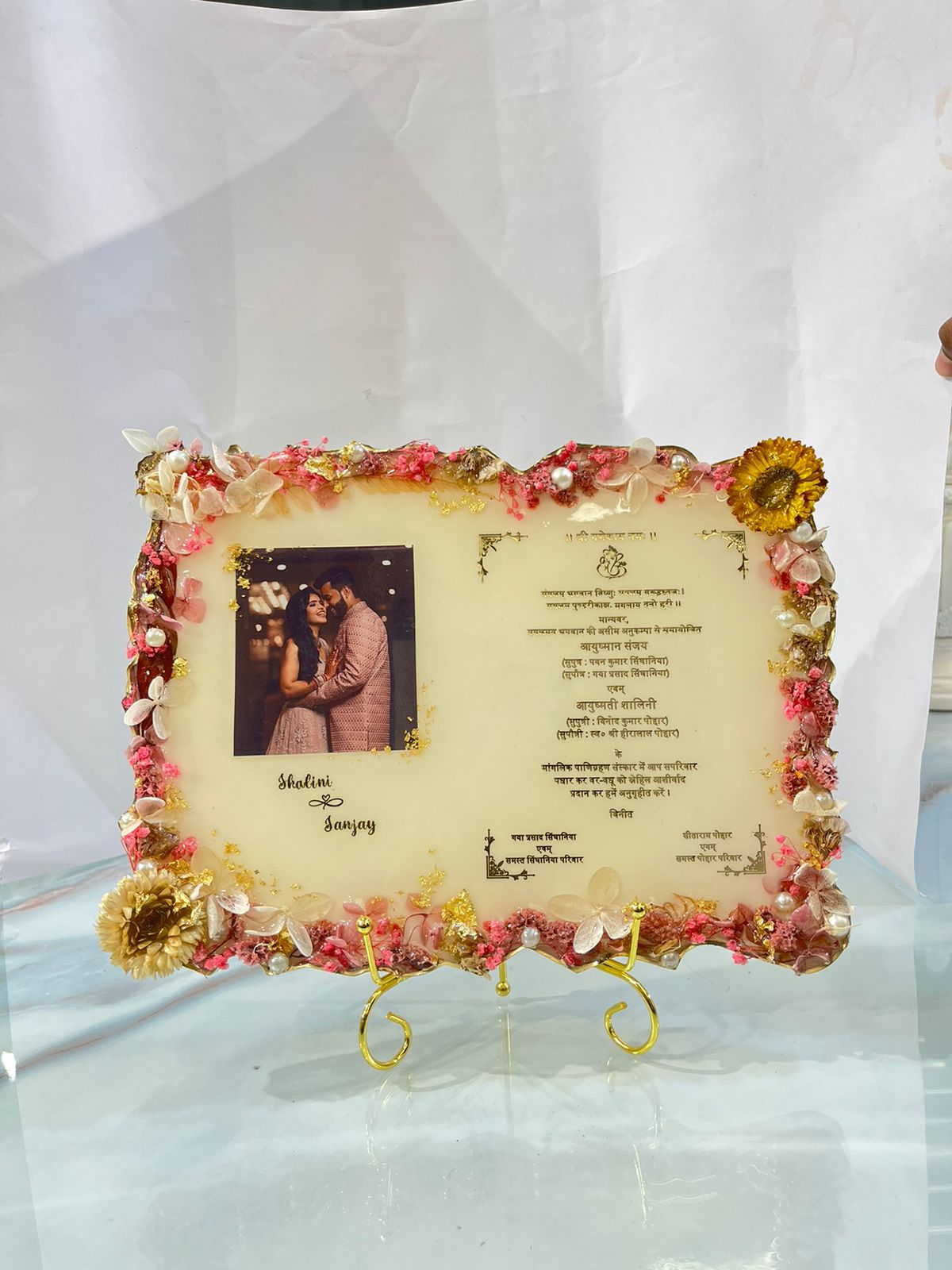 Resin Wedding invite