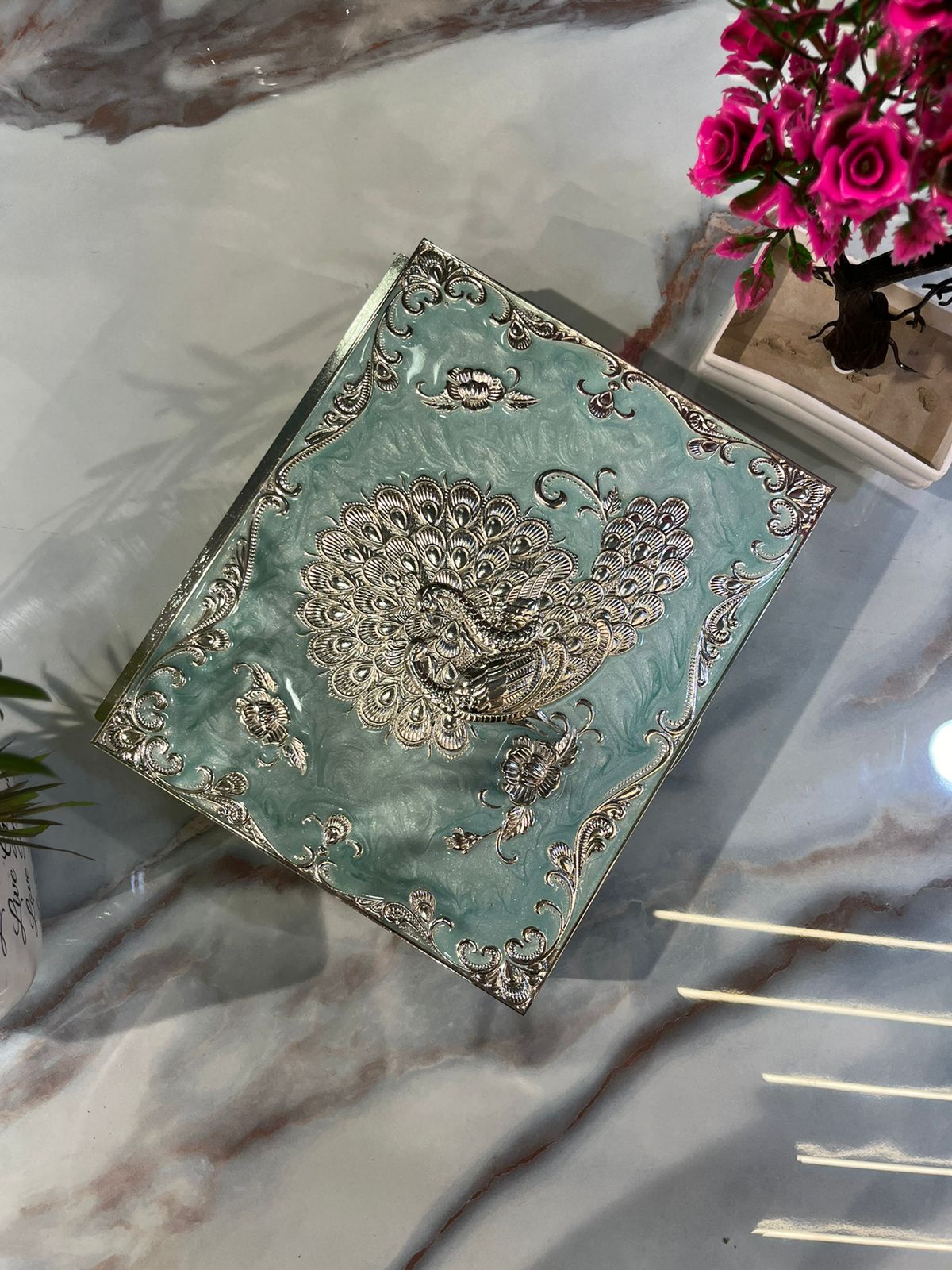 Blue Peacock dry fruit box