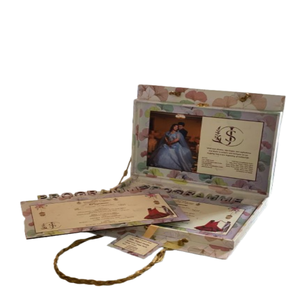 Blossom Elegance Wedding Invitation Box