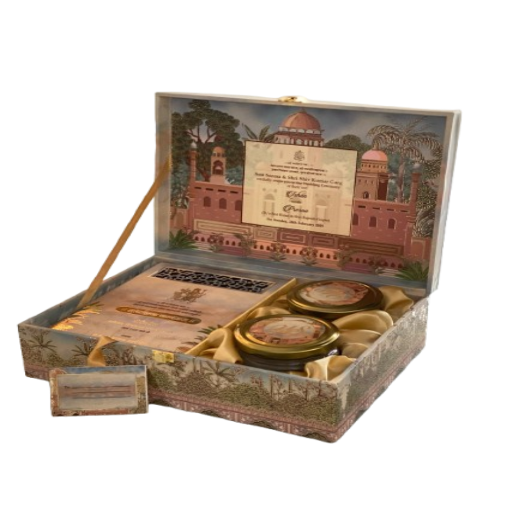 Mughal Grandeur Wedding Invitation Hamper