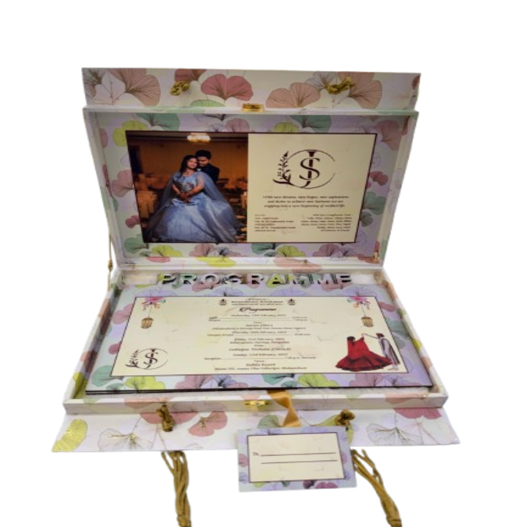 Blossom Elegance Wedding Invitation Box
