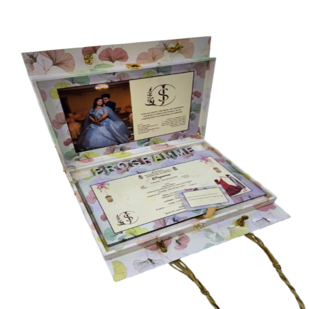 Blossom Elegance Wedding Invitation Box