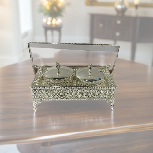 Silver Peppermint Jars with Holding