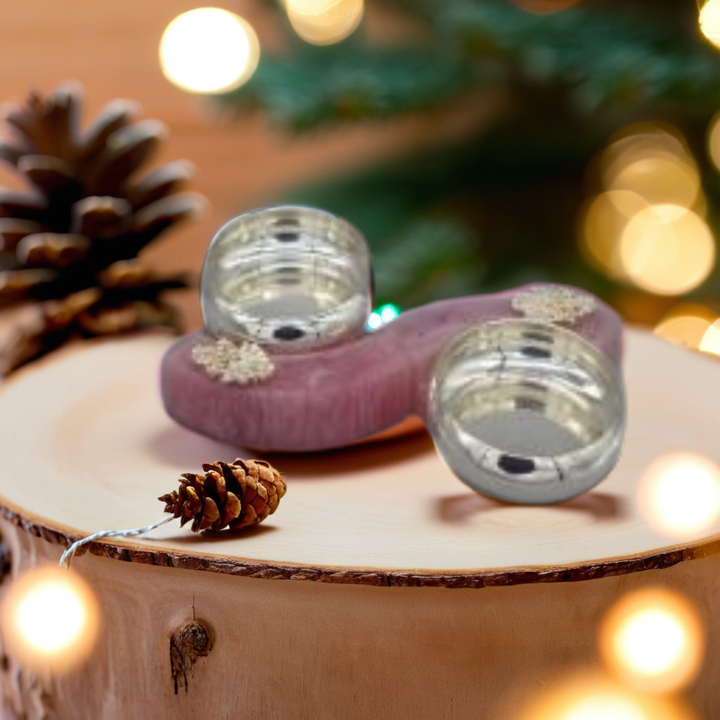 Rosy Orbit Twin Katori Set