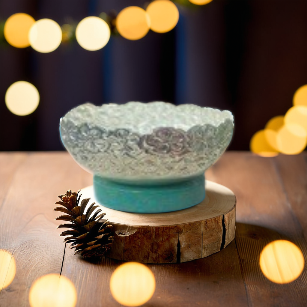 Rosé Fleur Bowl – Teal Base