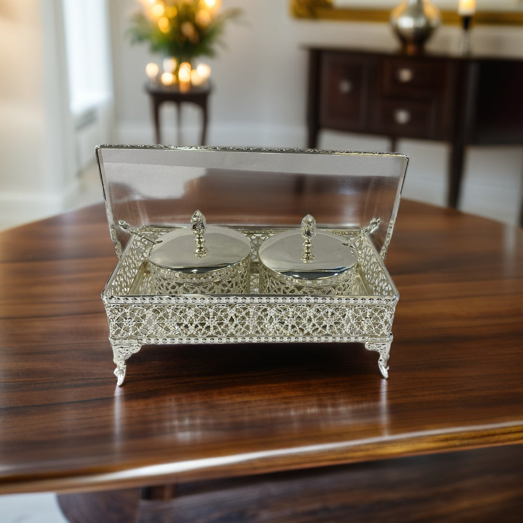 Silver Peppermint with Holding Tray (Set-2)