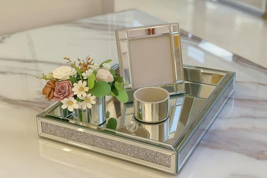 Crystal Mirror Vanity Set