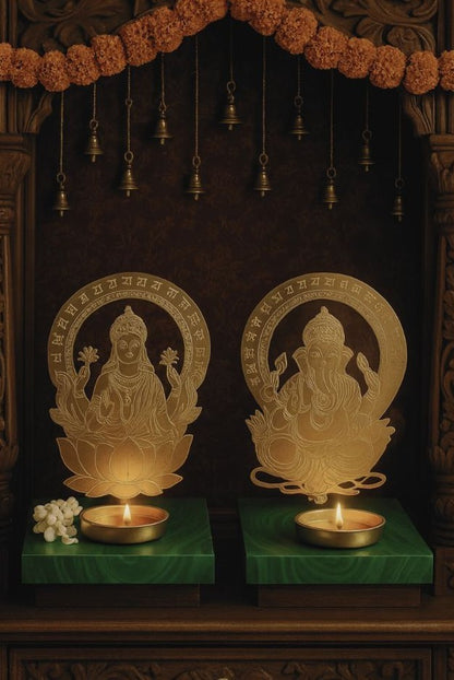 Ganesh-Lakshmi Blessing Diya Set