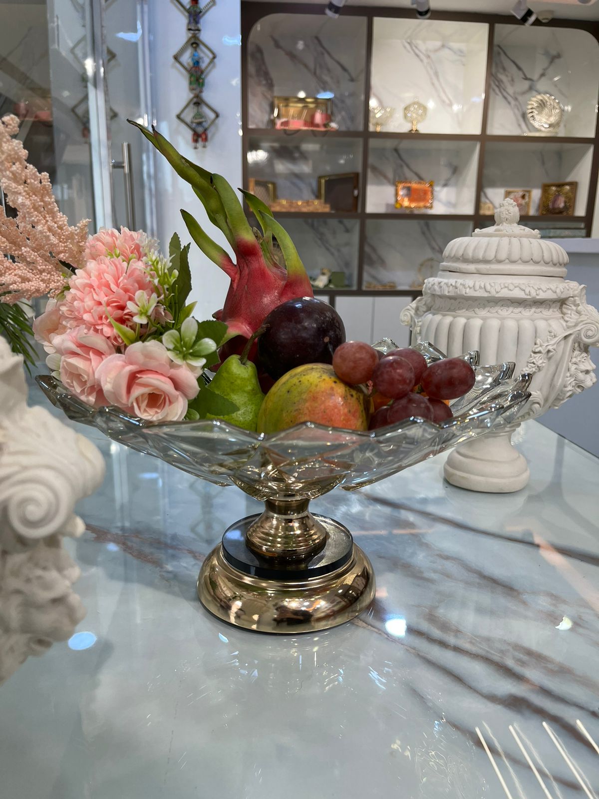 Crystal Wide Fruit Basket
