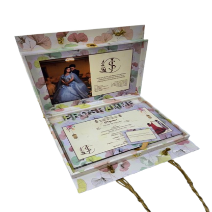 Blossom Elegance Wedding Invitation Box