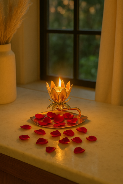 Lotus Leaf Candle Holder