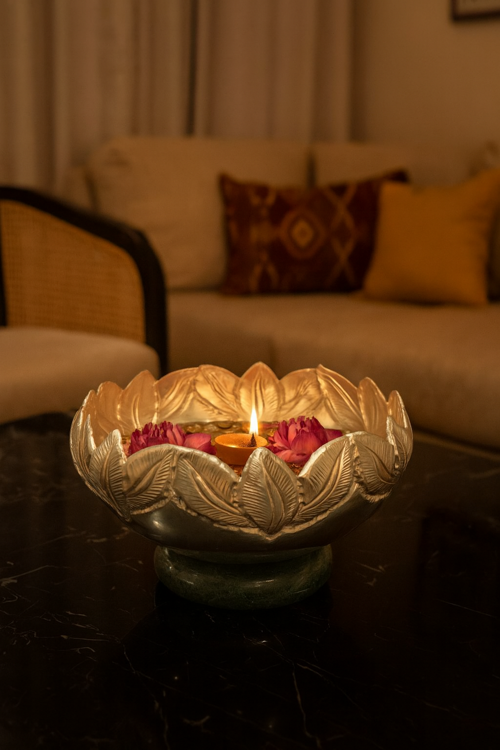 Leaf Serenade Bowl (metal base)