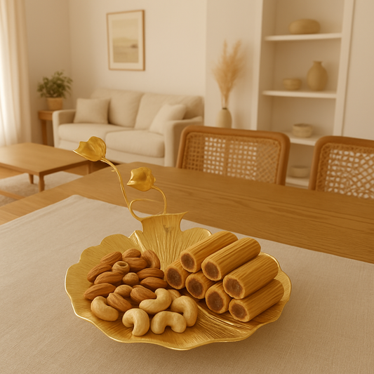 Golden Bloom Lotus Urli