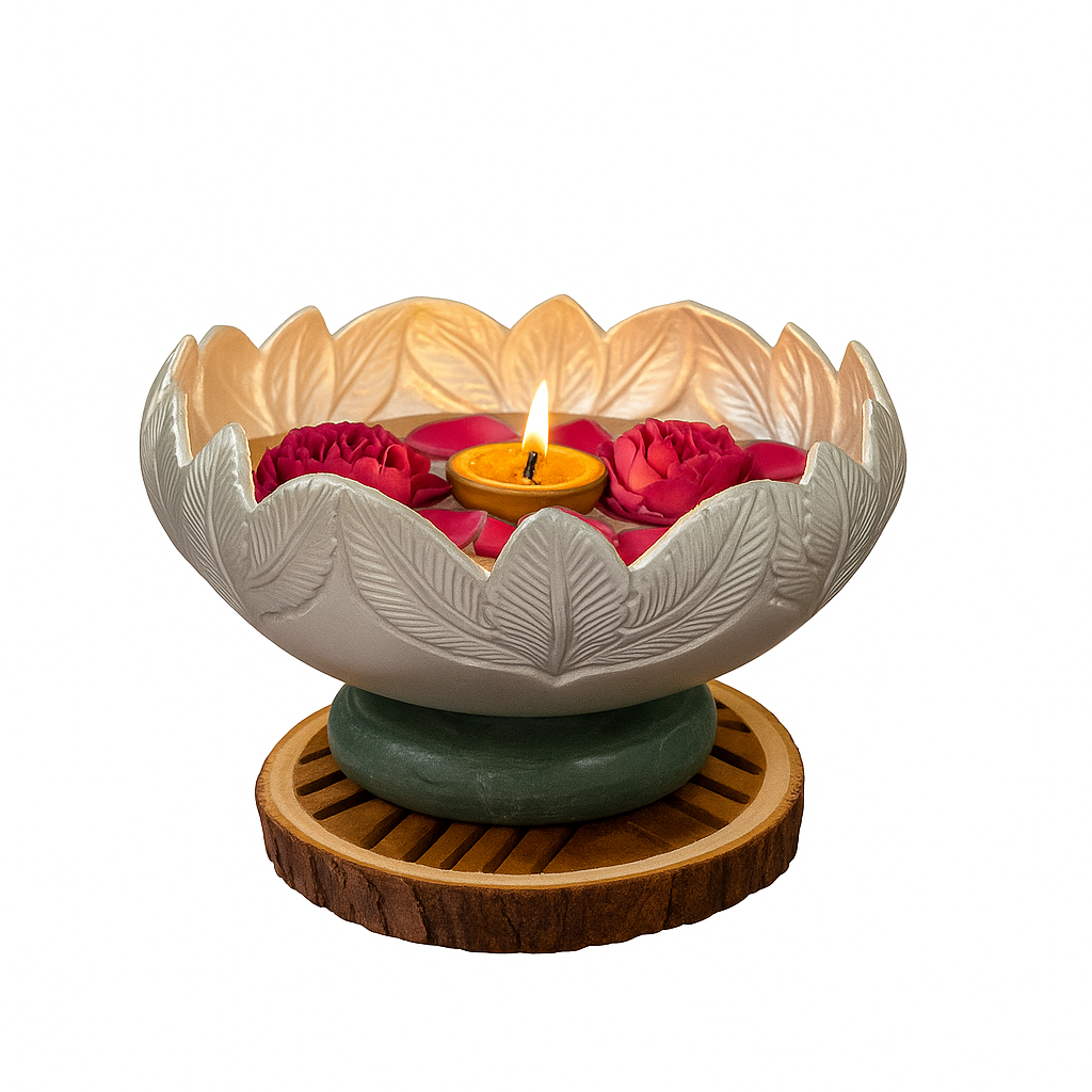 Leaf Serenade Bowl (metal base)