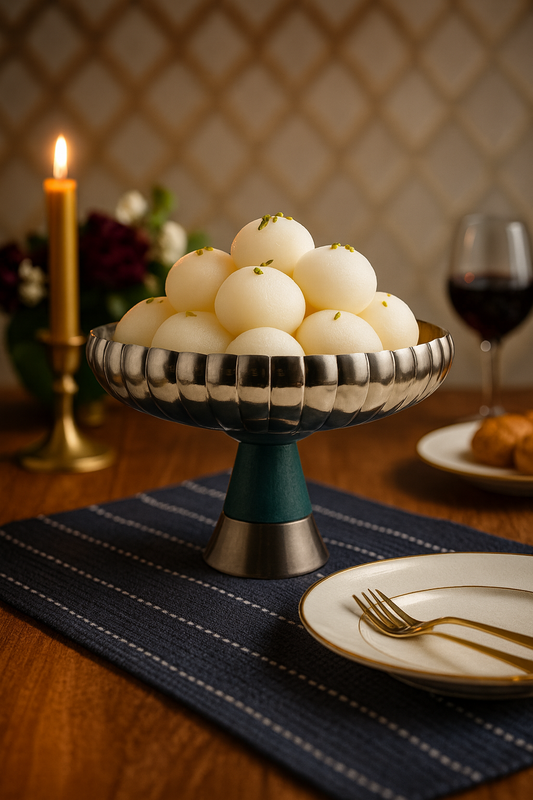 Teal Harmony Pedestal Bowl