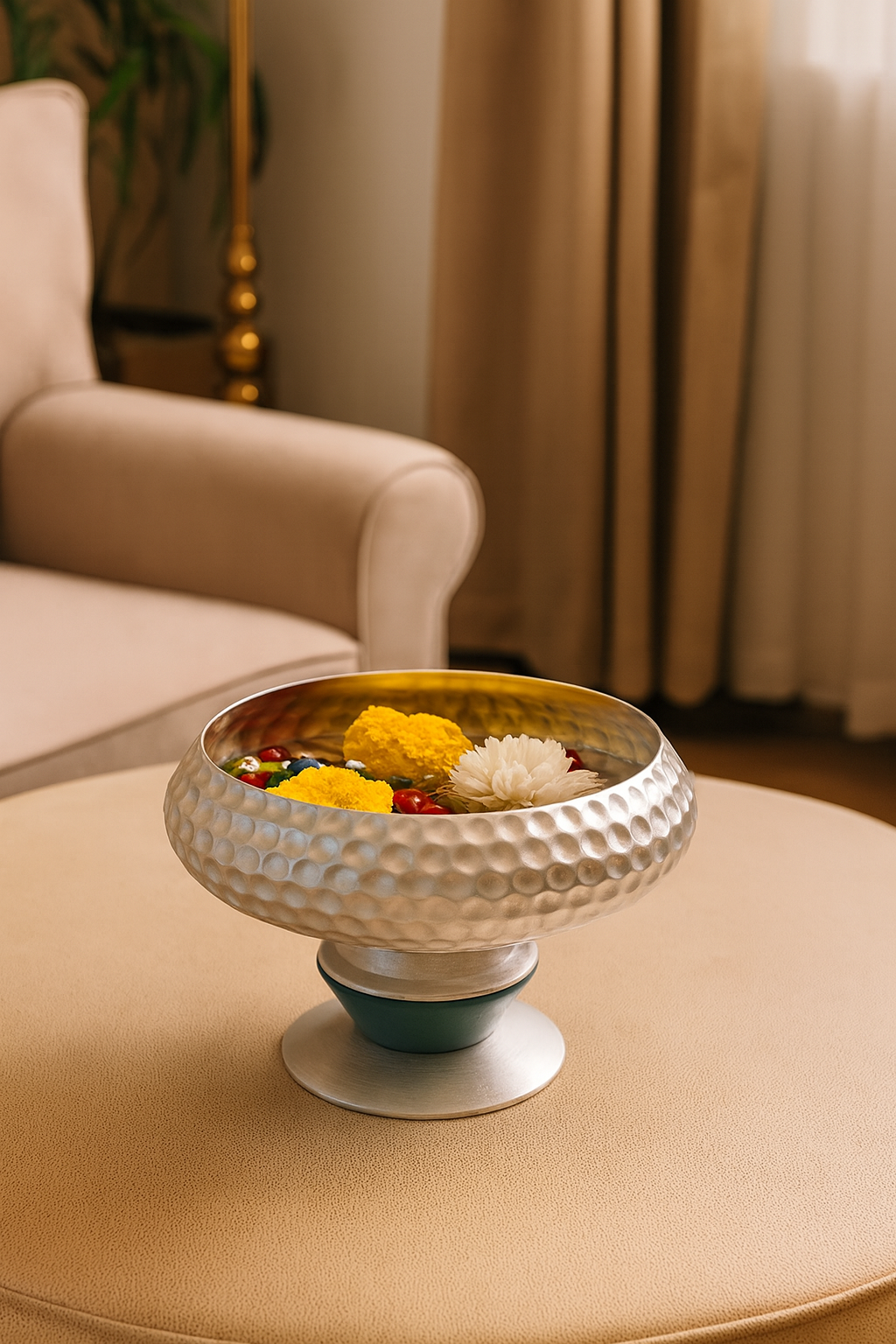 Luxe Orbit Hammered Bowl