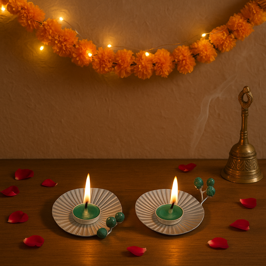 Olive Tea light candle Set