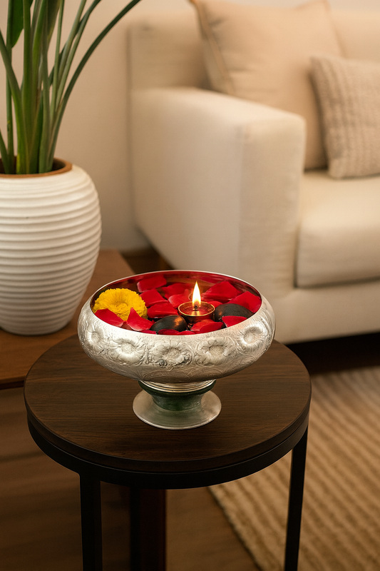 Royal Mirage Embossed Urli Bowl