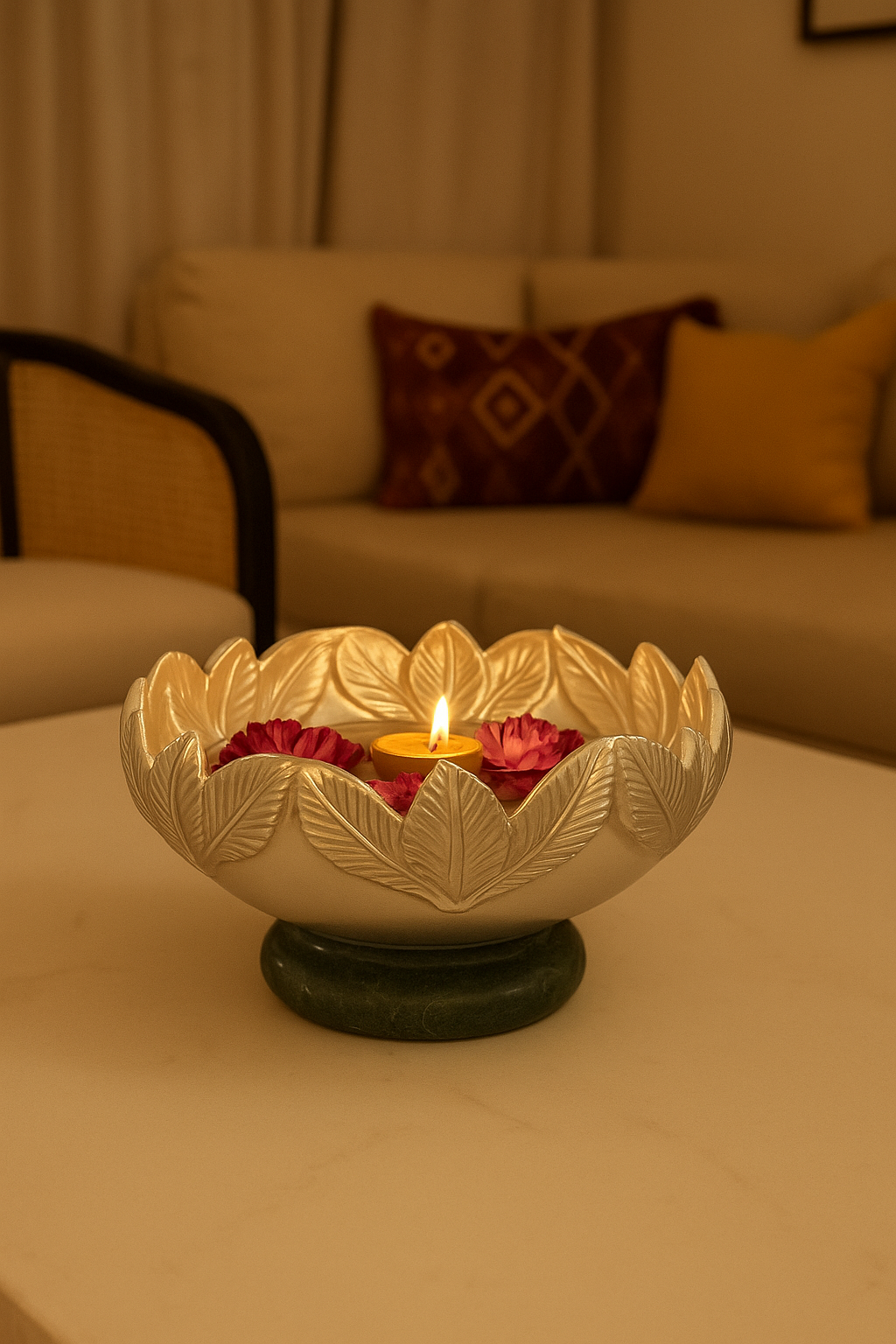 Leaf Serenade Bowl (metal base)