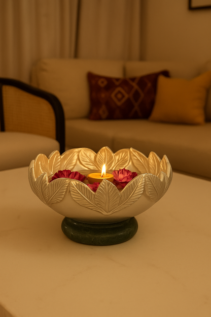 Leaf Serenade Bowl (metal base)