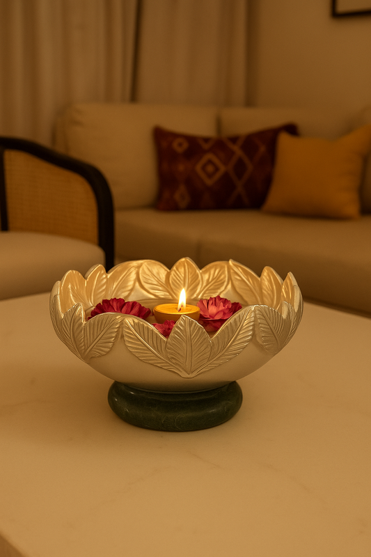 Leaf Serenade Bowl (metal base)