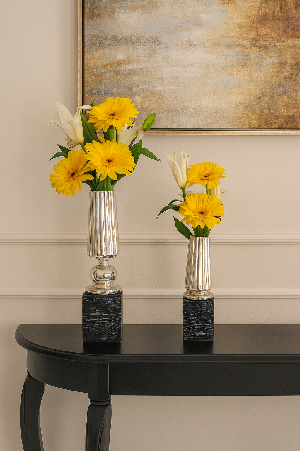 Midnight Marble Vases