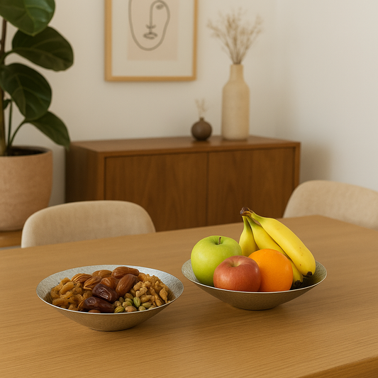 Emerald Bowl Pedestal Platters