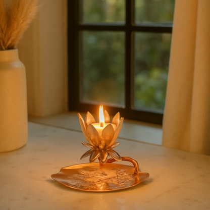 Lotus Leaf Candle Holder