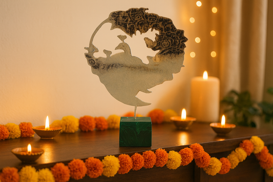 Celestial Peacock Sculpture