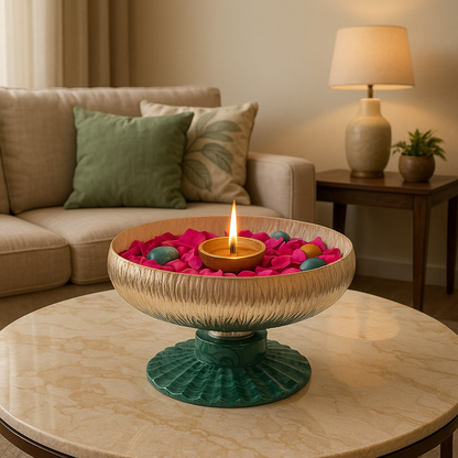 Verdant Ripple Centrepiece Bowl