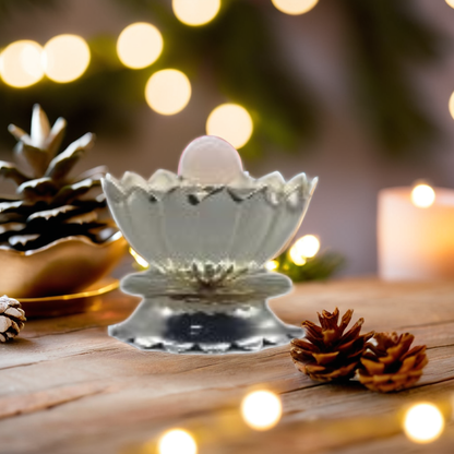 Lotus Radiance Urli with Rose Quartz