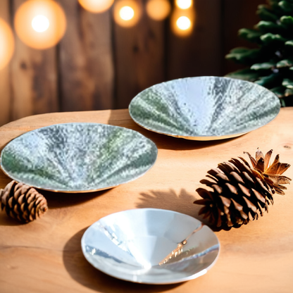 Emerald Bowl Pedestal Platters