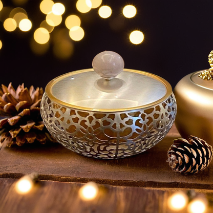 Jaali Luxe Jar with Quartz Knob