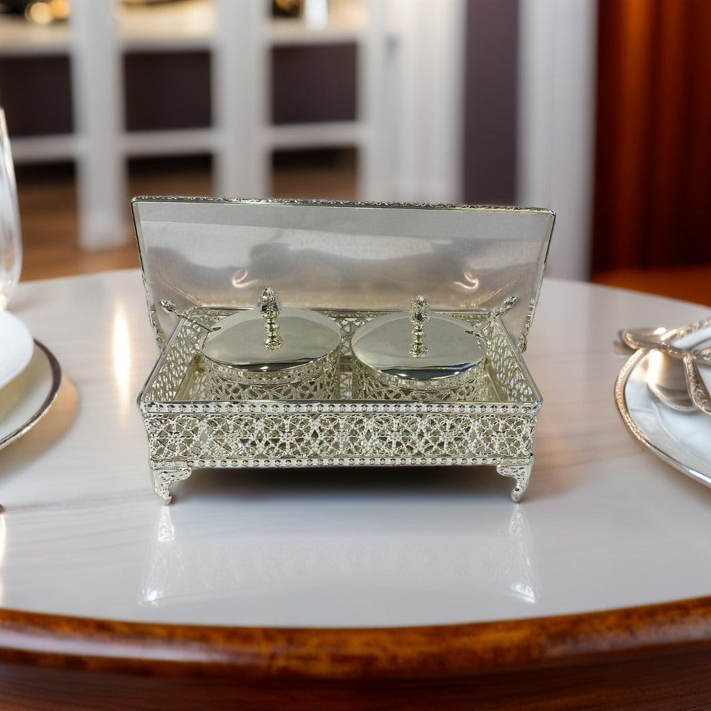 Silver Peppermint with Holding Tray (Set-2)
